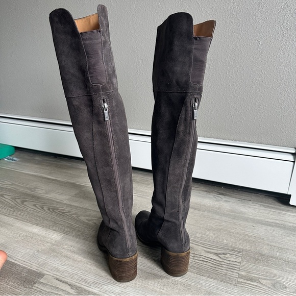 Lucky Brand Gray Suede Over the Knee Boots 8 - Picture 5 of 13